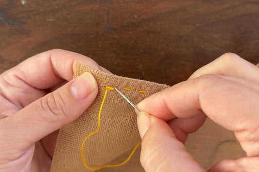 How to Finish Off a Row of Stitches with a Backstitch