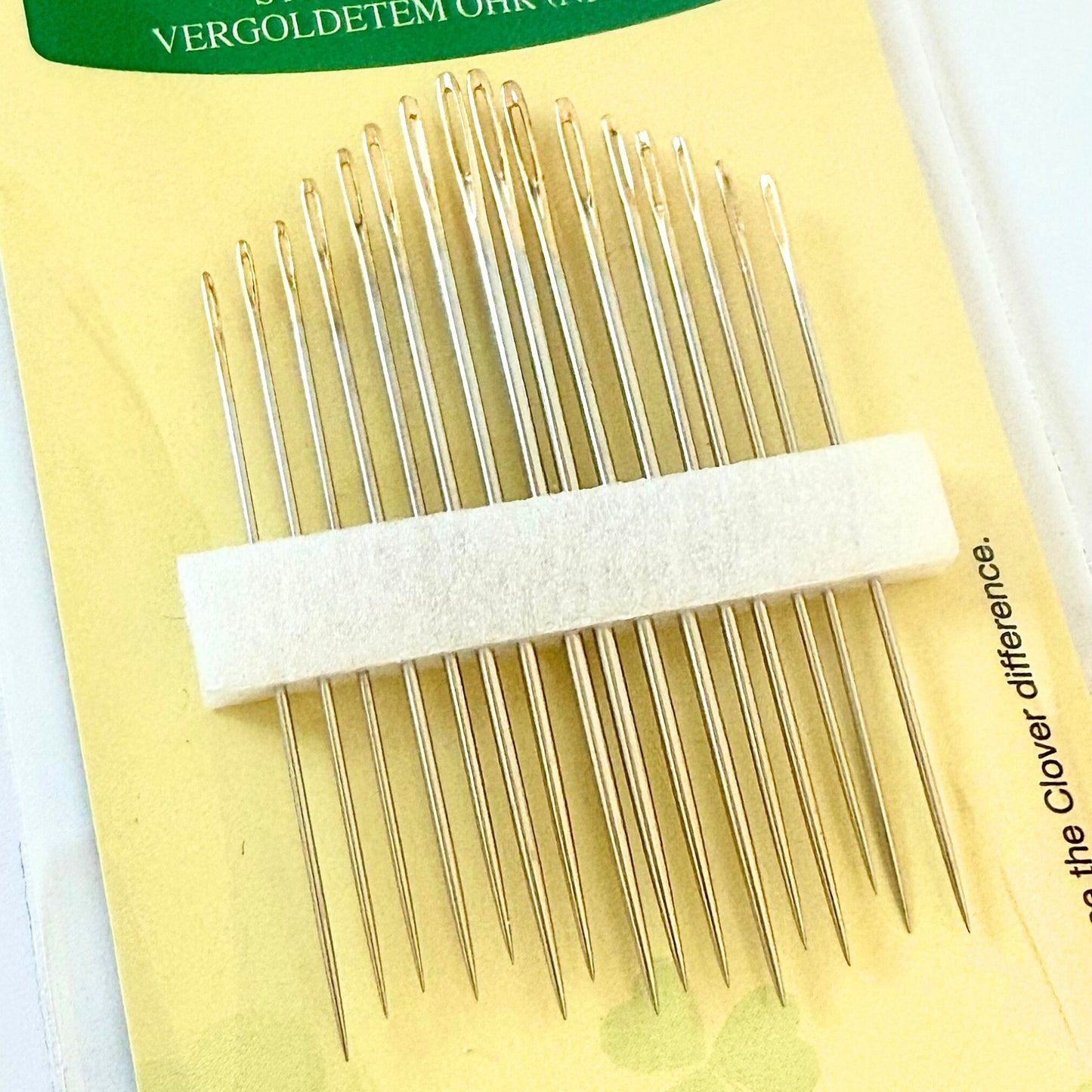 Clover Gold Eye Embroidery Needles Sz 3/9