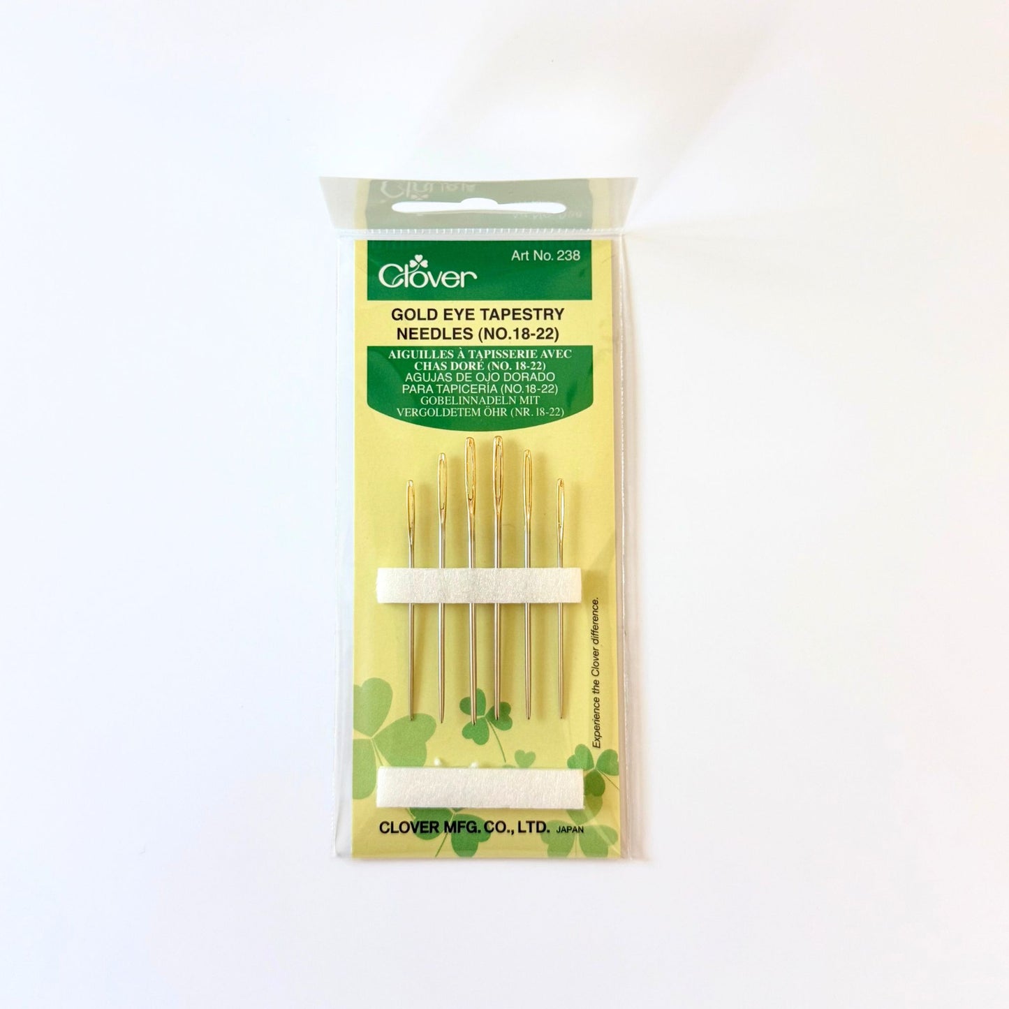 Clover Gold Eye Tapestry Needles Sz 18/22