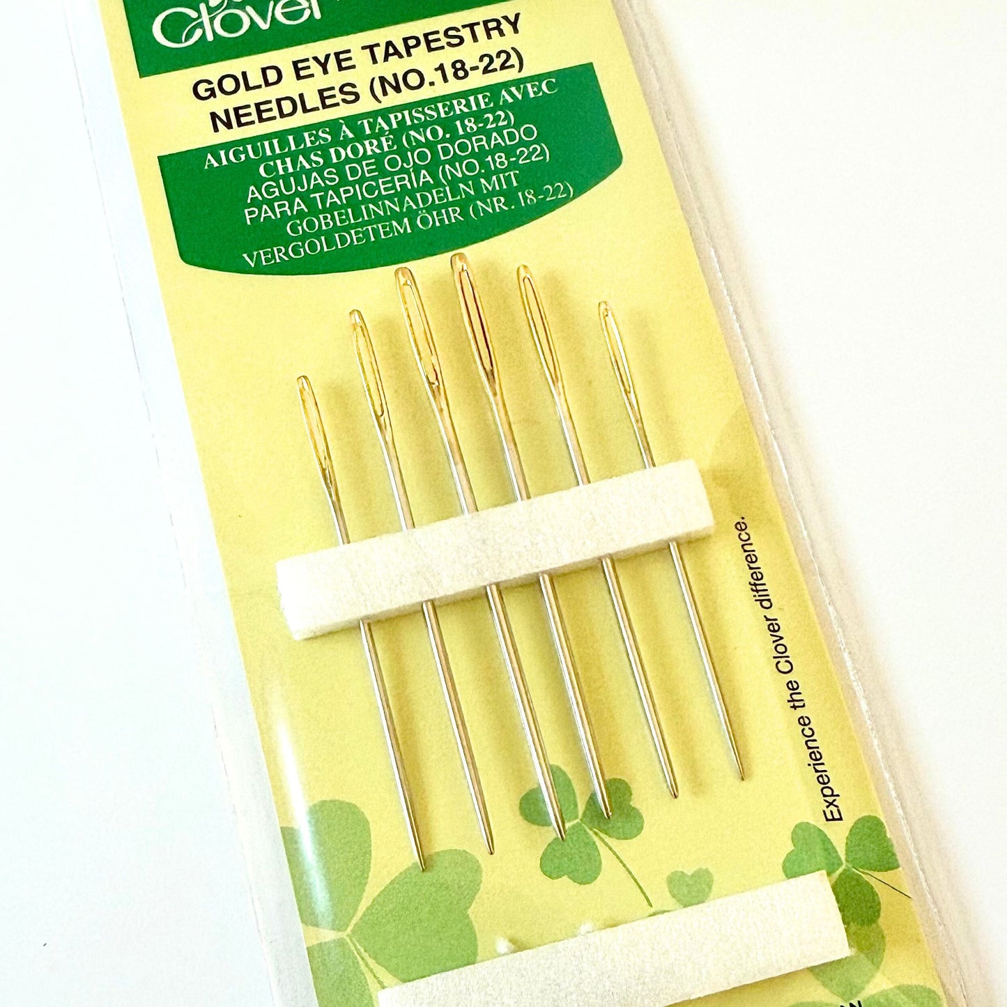 Clover Gold Eye Tapestry Needles Sz 18/22