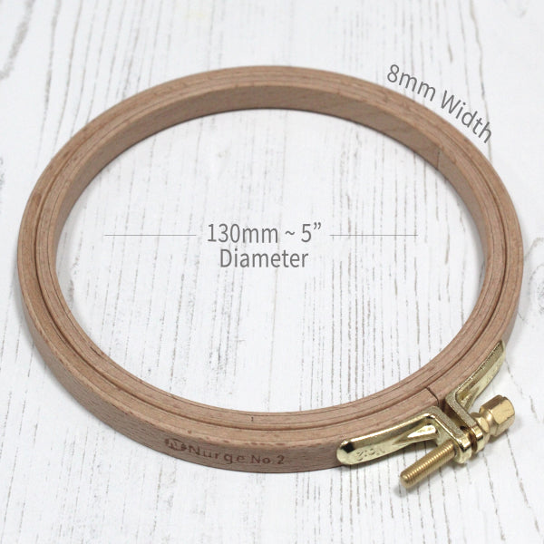 Nurge Beech Embroidery Hoops, 8mm