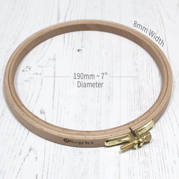 Nurge Beech Embroidery Hoops, 8mm