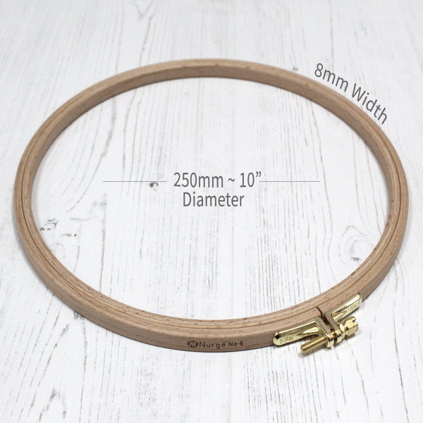 Nurge Beech Embroidery Hoops, 8mm