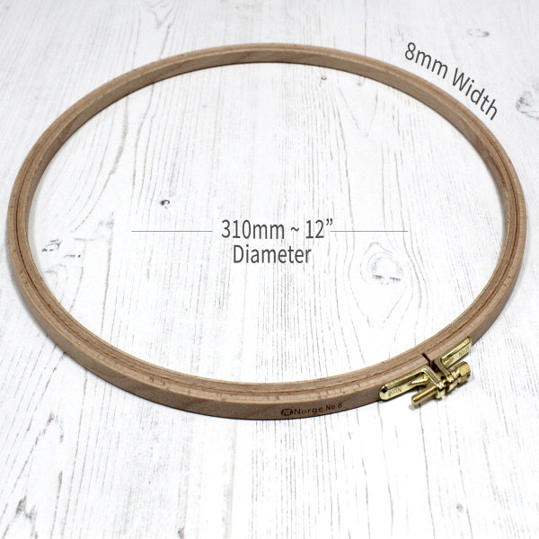 Nurge Beech Embroidery Hoops, 8mm