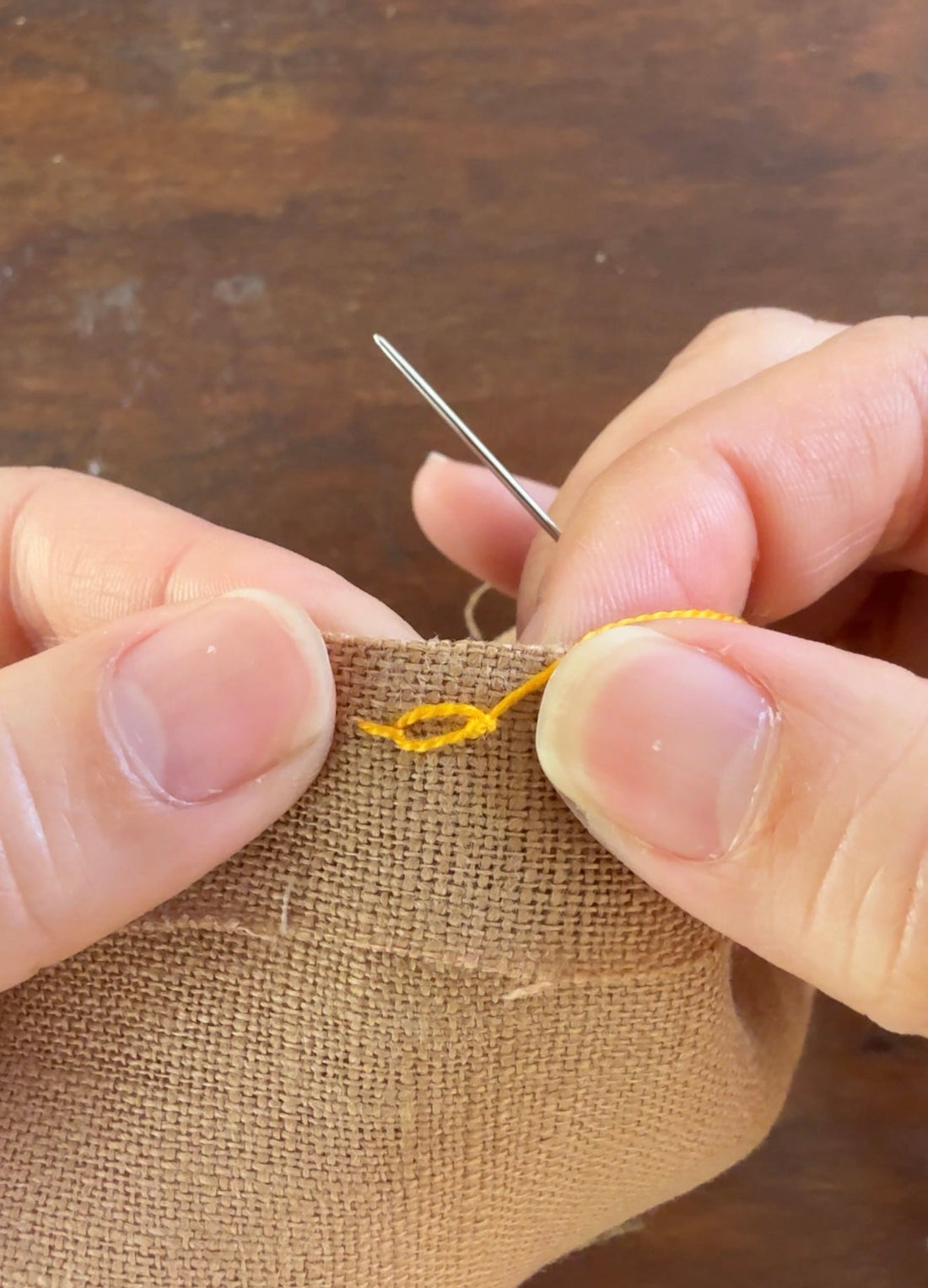 How to Tie a Knot to Finish a Row of Hand-Sewing