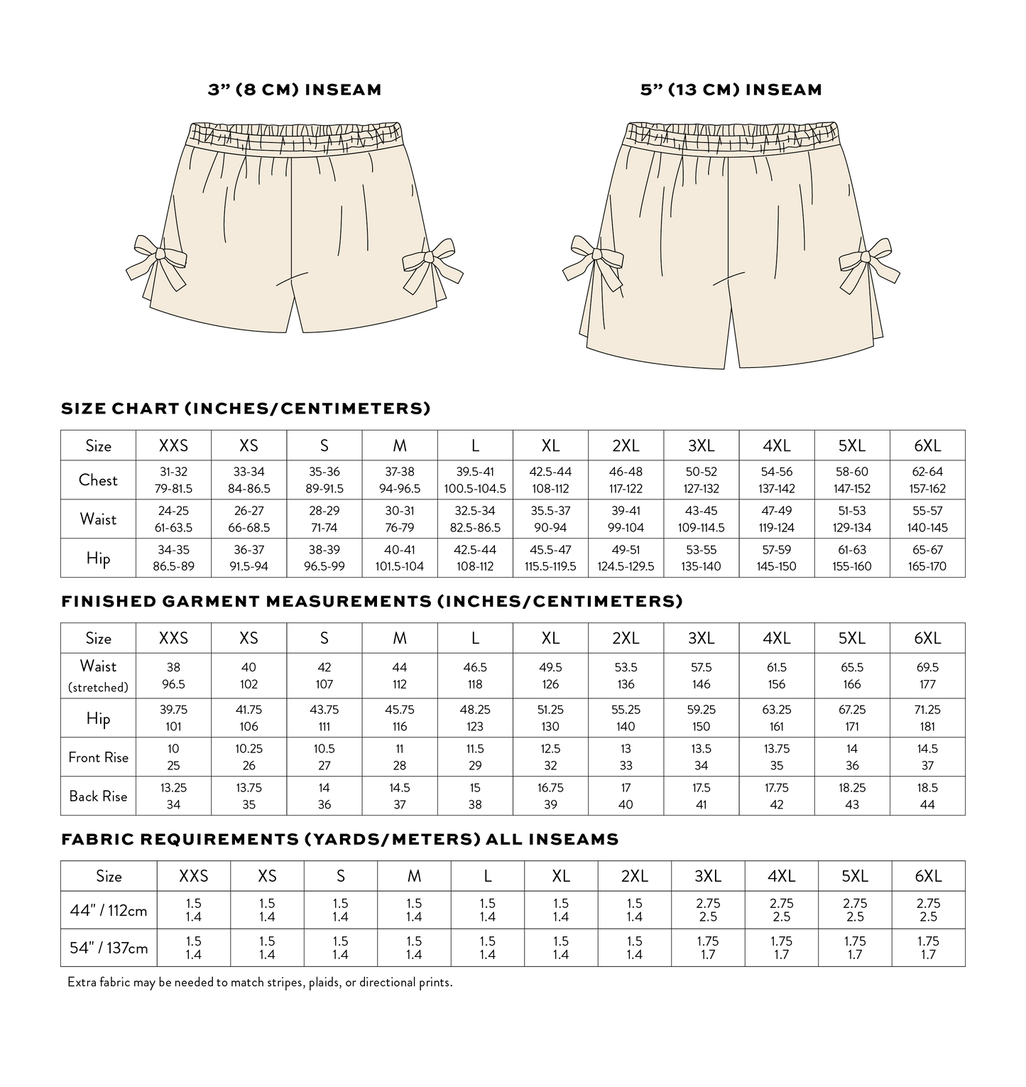 Bow Boxer Shorts PDF Sewing Pattern