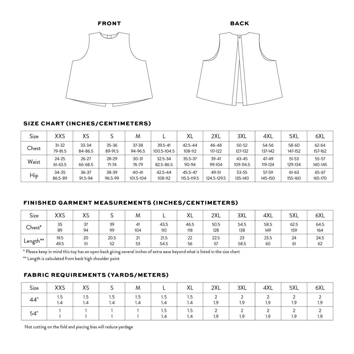 Open Back Smock Top PDF Sewing Pattern