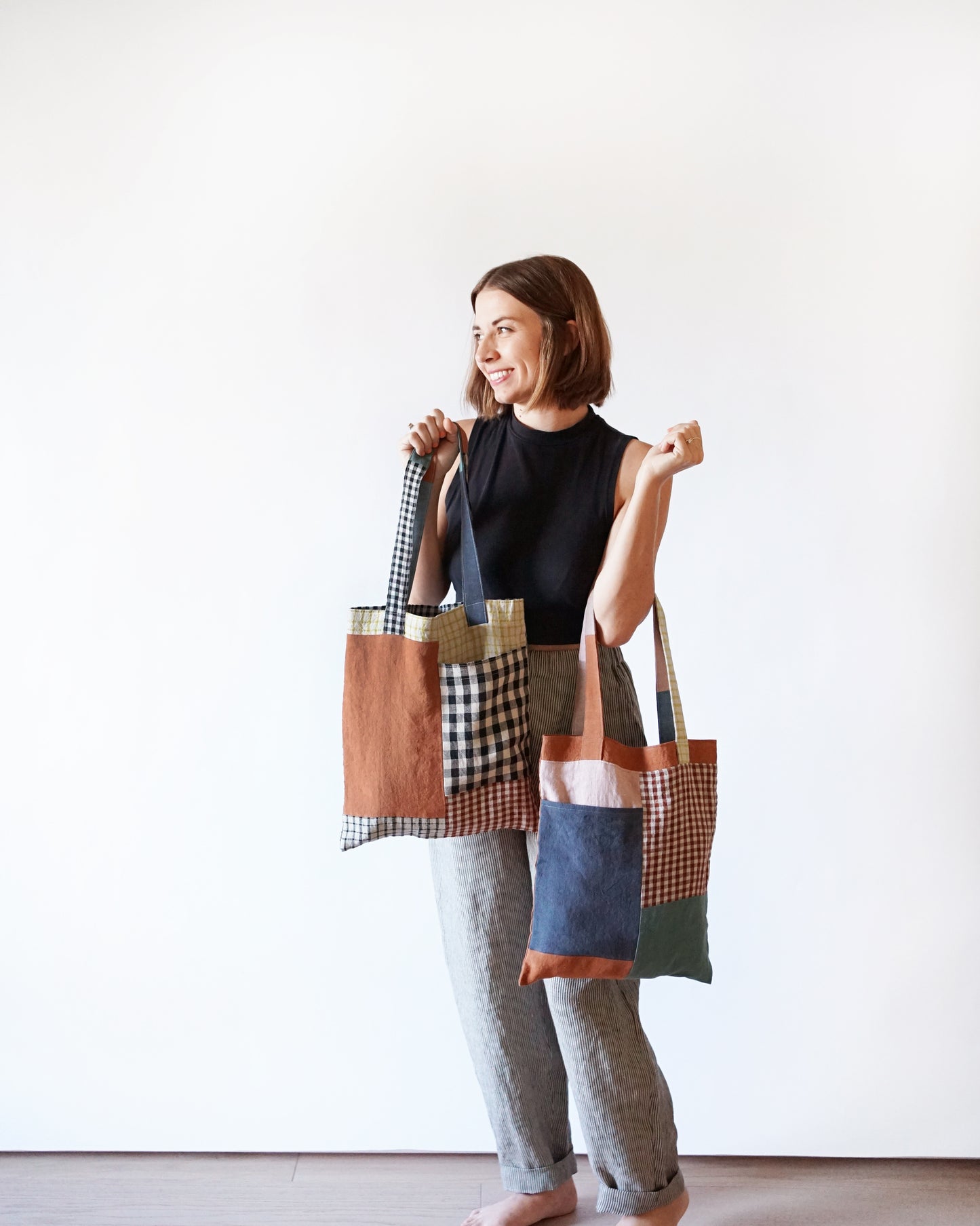 Stash Pocket Tote PDF Sewing Pattern