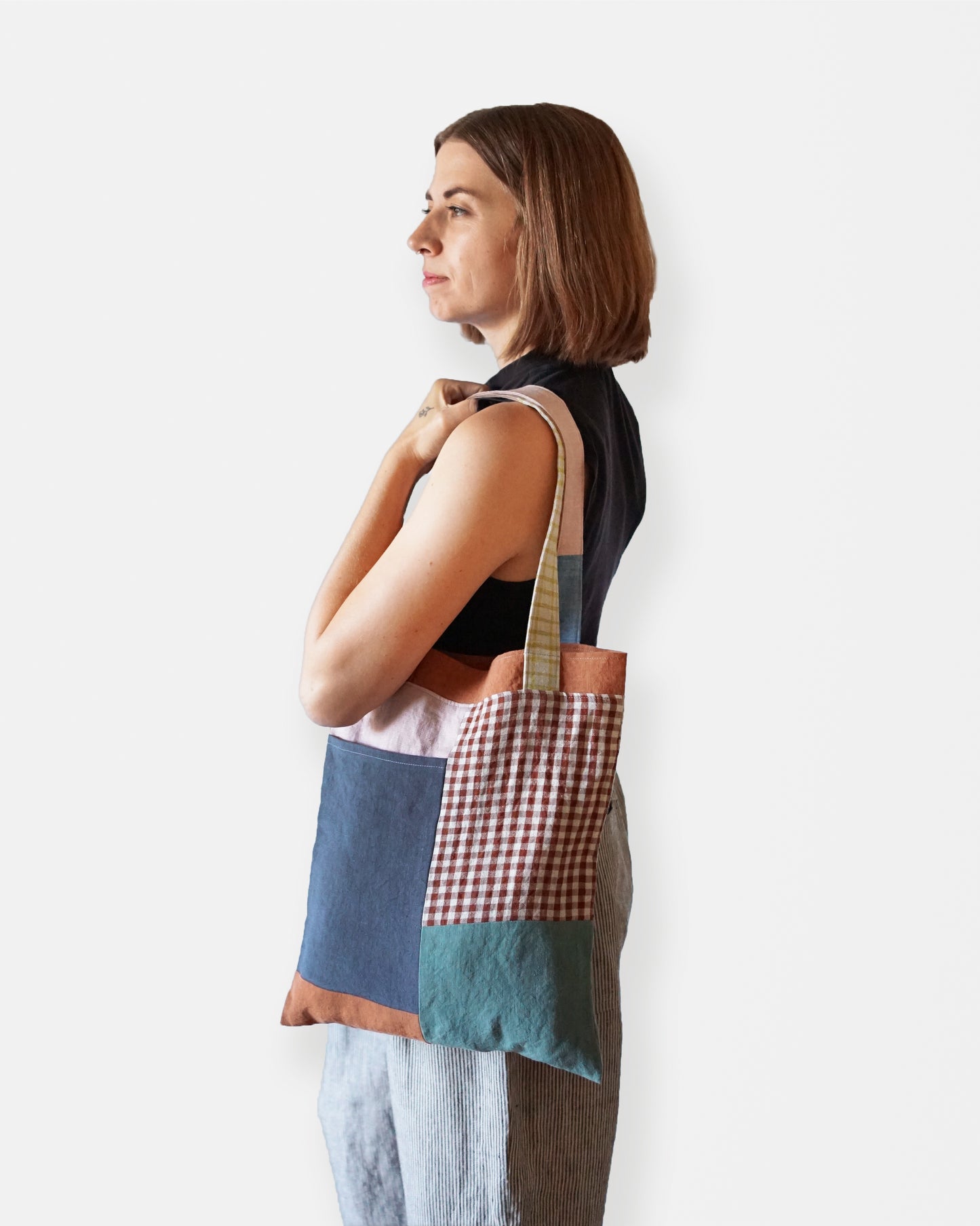 Stash Pocket Tote PDF Sewing Pattern