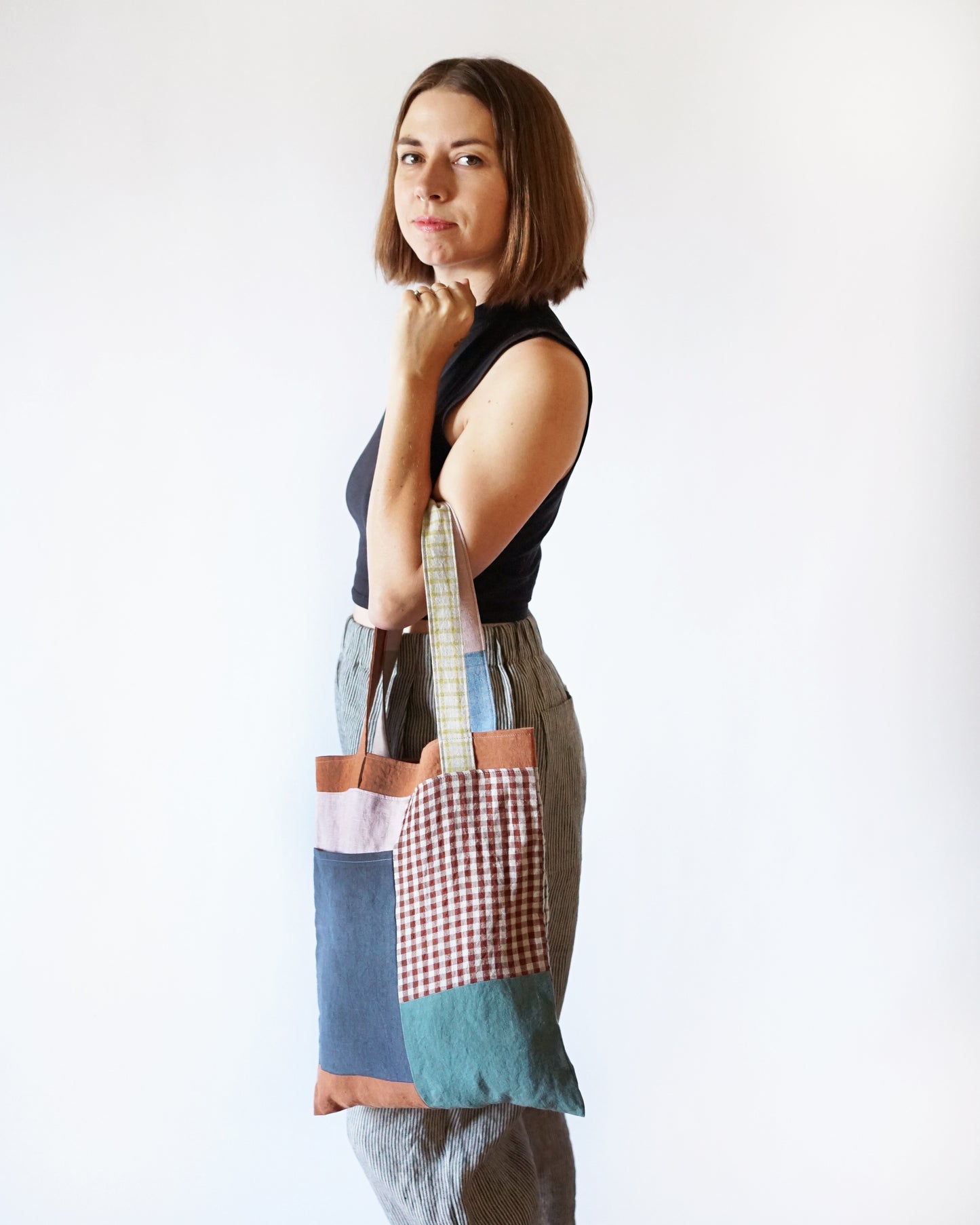 Stash Pocket Tote PDF Sewing Pattern