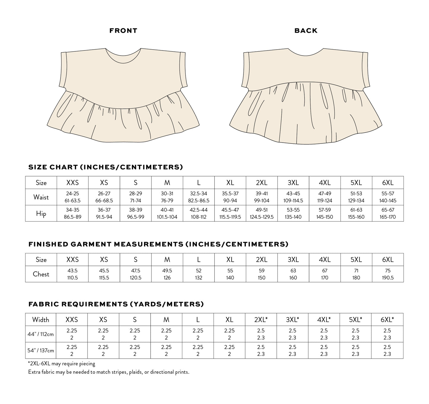 Wave Float Top PDF Sewing Pattern